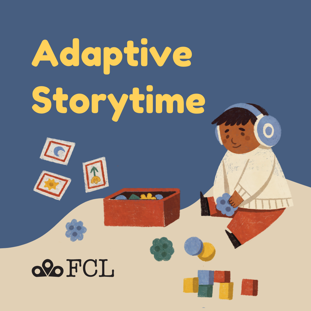 Illustration of a child playing with toys while wearing headphones to help with overstimulation.