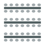 Tables will be set up in long, connected rows with chairs surrounding the tables